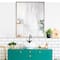Head West Brassy Gold Spectrum Metal Rectangular Bathroom Vanity Mirror - 30" x 24"